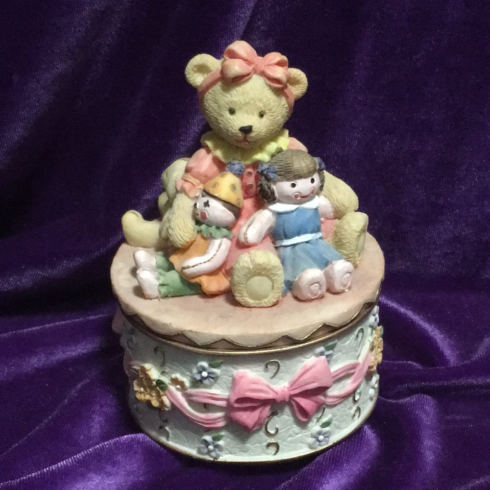 Round Trinket Box Topped with Toys